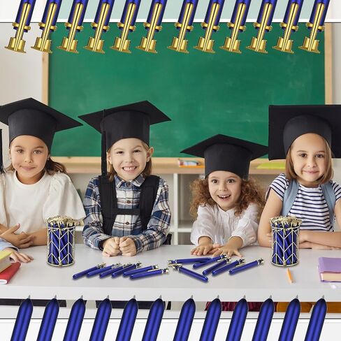 24 Pcs Graduation Ballpoint Pen Graduation Party Favors 2025 Graduate Cap Black Gel Ink Pens Gifts Student School Teacher Office Home Supplies(Blue) in Saudi Arabia