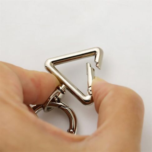 2 Sets Double Opening Swivel Snap Hook with Triangle Ring Push Gate Lobster Claw Clasp for Backpacks,Purse,Keychain, Clothes (Silver) in Saudi Arabia