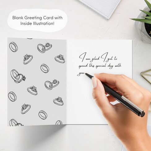 ALY LOU Funny Wedding Card, Engagement Bridesmaid Bachelorette Cards for Bride/Groom, Bridal Wedding Shower, For Him/Her, Couple, Congratulations Greeting Cards (Long and Happy Marriage - Wiener Dog) in Saudi Arabia