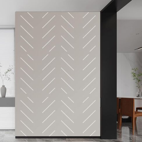 16 Pieces Wall Stencils for Painting, Herringbone Geometric Cubist Modern Wall Stencil, Reusable Templates for Painting on Walls Canvas DIY Craft Scrapbooking Stamp Card Making(8x8Inch) in Saudi Arabia
