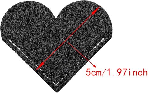 Lilaly 6 Pcs Leather Heart Bookmarks, Book Accessories for Women, Kids,Gifts for Book Lovers （Black） in Kuwait