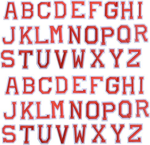 Iron on Letters Patches 52pcs Alphabet Embroidery Letters A-Z or Sew on for Clothing Hats Jackets Fabric T Shirts Jeans Bags Shoes(Black) in Saudi Arabia