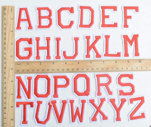 Iron on Letters Patches 52pcs Alphabet Embroidery Letters A-Z or Sew on for Clothing Hats Jackets Fabric T Shirts Jeans Bags Shoes(Black) in Saudi Arabia