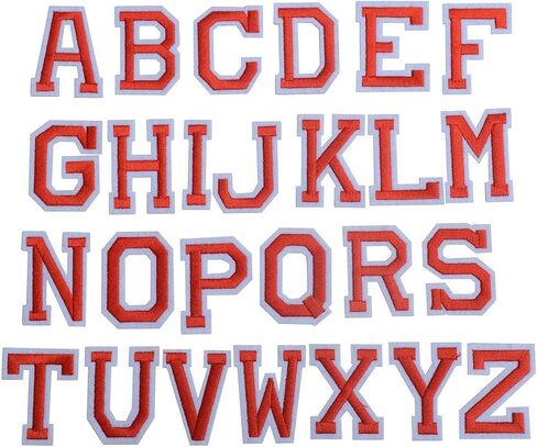 Iron on Letters Patches 52pcs Alphabet Embroidery Letters A-Z or Sew on for Clothing Hats Jackets Fabric T Shirts Jeans Bags Shoes(Black) in Saudi Arabia