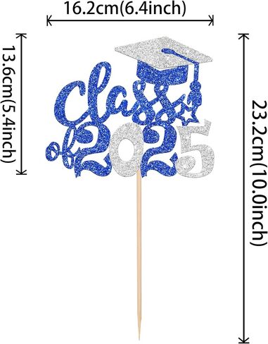 1 Pack 2025 Graduation Cake Topper Glitter Grad Cap Diploma 2025 Senior Cake Pick for School Graduation Theme Party Cupcake Decoration Supplies Green Black in Saudi Arabia
