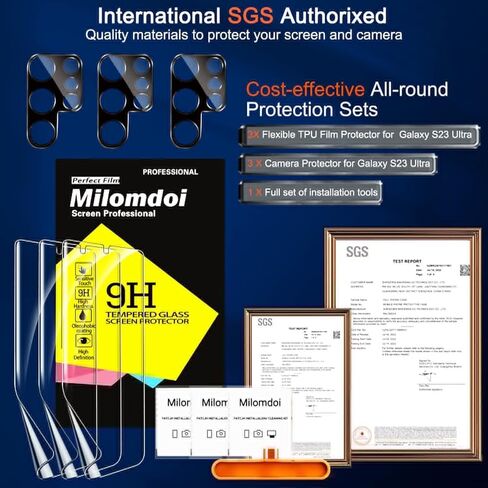 Milomdoi [10 in 1 for iPhone 14 Pro Max Case Clear with 3 Pack Screen Protector Accessories 3 Pack Camera Lens Cover Protective Slim Thin Cute Phone Cases Funda Suitable with MagSafe Women Men in Kuwait