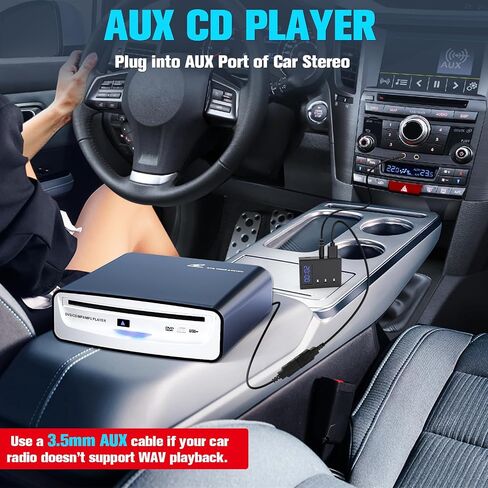 مشغل أقراص DVD للسيارة، مشغل أقراص مضغوطة خارجي عالمي محمول USB من Carrkoopy للسيارة والكمبيوتر المحمول وسطح المكتب والتلفزيون وماك والكمبيوتر والتوصيل والتشغيل (لنظام Android 4.4 وما فوق) in Saudi Arabia