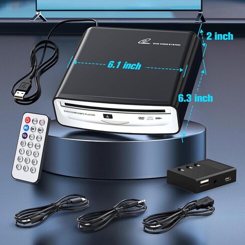 مشغل أقراص DVD للسيارة، مشغل أقراص مضغوطة خارجي عالمي محمول USB من Carrkoopy للسيارة والكمبيوتر المحمول وسطح المكتب والتلفزيون وماك والكمبيوتر والتوصيل والتشغيل (لنظام Android 4.4 وما فوق) in Saudi Arabia