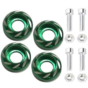 Motorcycle License Plate Bolts - Set of 4 License Plate Screw, M6 Aluminum Alloy Decorative License Plate Bolt Screw, License Plate Screw Kit Fit for Most Motorcycles Vehicles Cars Trucks ect - Silver