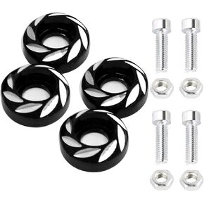 Motorcycle License Plate Bolts - Set of 4 License Plate Screw, M6 Aluminum Alloy Decorative License Plate Bolt Screw, License Plate Screw Kit Fit for Most Motorcycles Vehicles Cars Trucks ect - Silver in Kuwait