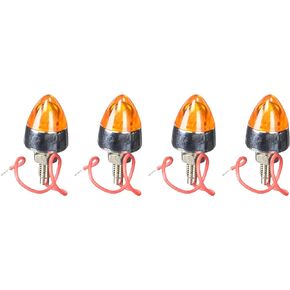 RoadPro RP-7868 Amber 4-Pack of Chrome Base, Lighted Tip, License Plate Screws