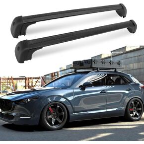 حامل سقفي قضبان متقاطعة مناسبة لمازدا CX-30 CX30 2020 2021 2022 2023 2024 قضبان نقل البضائع القابلة للقفل ملحقات السطح in Kuwait