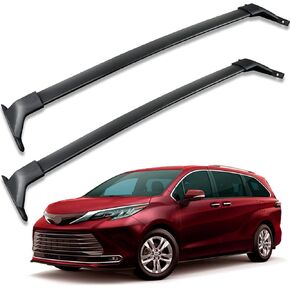 Roof Rack Cross Bars Compatible with Toyota Sienna 2021 2022 2023 2024, Aluminum Roof Rails Crossbars Replacement for Rooftop Cargo Basket Carrier Bag Luggage Rails Kayak Bike