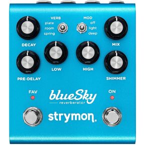Strymon blueSky V2 Guitar Effects Pedal with Studio Quality Plate, Room and Spring Reverbs, for Electric and Acoustic Guitar, Synths, Vocals and Keyboards