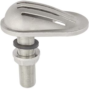 NRC&XRC Marine Grade Stainless Steel 316 Boat Intake Strainer Threaded Thru-Hull Inlet Filter Scoop with Rubber Washer Gaskets