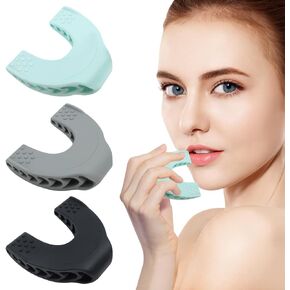 Jaw Exerciser for Men & Women, 3 PCS Food-Grade Silicone Jawline Shaper, Premium Facial Exerciser - Tighten, Tone & Strengthen, Target Your jawline, Chin, Lips and cheekbones for All Level Users