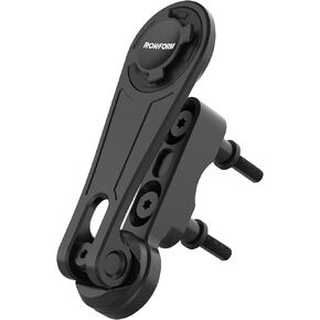 Rokform - Motorcycle Cell Phone Perch Mount, Fits Most Harley's, Metrics, and Indian Cruisers, Secures Phone Via Quad Tab Twist Lock Mount and Built-In Magnet Mount (Black)