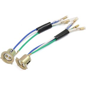 uxcell a16032200ux0736 2 Pcs 3 Wires Motorcycle Scooter Headlight Head Lamps Socket Holder Adapter