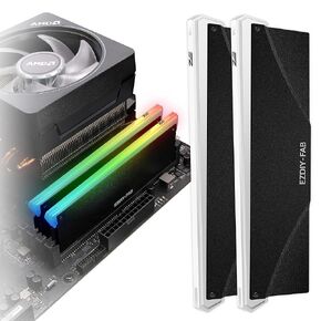EZDIY-FAB 5V ARGB Memory RAM Cooler DDR Heatsink for DIY PC Game MOD DDR3 DDR4 (Compatible with ASUS Aura Sync,GIGABYTE RGB Fusion and MSI Mystic Light Sync)-2 Pack-PI061