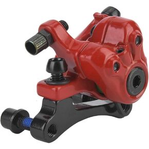 Bike Disc Brake Caliper,Mechanical Durable Aluminum Alloy Disc Brake Calipers Front and Rear Cycling Bicycle Part Set(red)