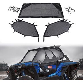 RZR Soft Window Nets Mesh Front Rear Right and Left Window Shade Shield Cover Roll Cage Mesh Guard Sunshade Cover for UTV Polaris RZR 570 800 1000 900 RZR XP Turbo 2015-2019 2 Seat