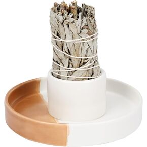 Sage Holder, White Sage Burner, Smudge Bowl, Palo Santo Holder, Incense Holder, Incense Holder Bundle, Sage Holder for White Sage Bundle and Palo Santo (Sage Not Included)