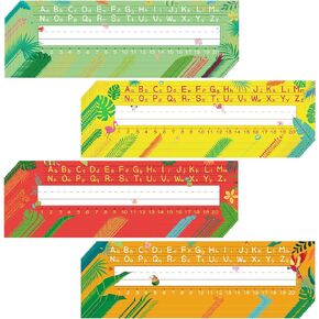 Outus 48 Pcs Cactus Name Tags Labels Cactus Cutouts Nameplate for Classroom School Name Tags for Desk Number Line Classroom Decor ABC Alphabet Decor Kids Preschool Bulletin Board(Cactus)