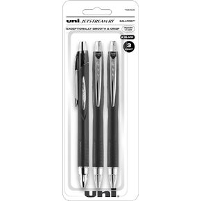 uni-ball Jetstream RT Ballpoint Pens, Bold Point (1.0mm), Black, 3 Count