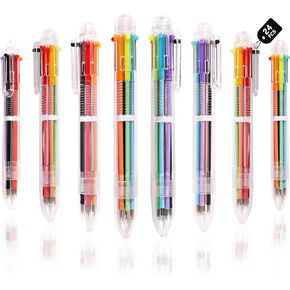 DAIKOYE Ballpoint Pens 24 PCS 0.5mm 6-in-1 Multicolor Ballpoint Pens School Supplies Birthday Party Favors Gifts for Kids Students