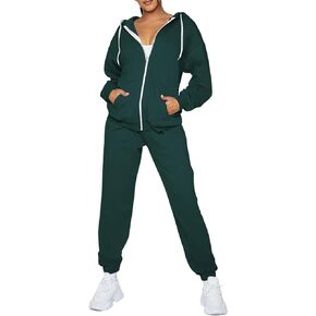 Fixmatti Womens Tracksuit Zip Up Hoodie Sweatsuits 2 Pieces Jogger Sets with Pockets