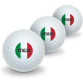 GRAPHICS & MORE Italia Italy Italian Flag Novelty Golf Balls 3 Pack
