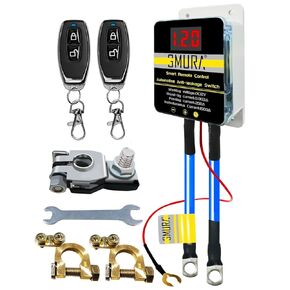 Kill Switch for Car, 12V 260A Remote Battery Disconnect Switch, with Led Digital Display, Automotive Wireless Remote Control Battery Cut/Shut Off Switch for Truck RV ATV