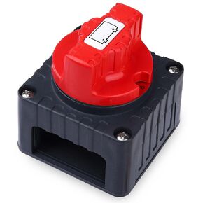 Battery Disconnect Switch, 12-48V Master Battery Cut Off Switch Power Isolator Kill Switch 300Amps DC for Marine Boat Car Truck Camper RV Trailer Vehicles (On/Off)