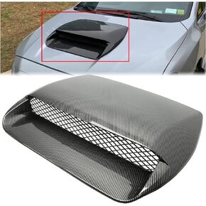 KUAFU Front Hood Scoop Compatible with 2015-2021 Subaru WRX STI w/Mesh Grille Hood Cover Air Flow Intake Plastic Carbon Fiber Style