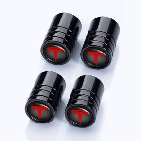 4 Pcs Metal Car Wheel Tire Valve Stem Caps Replacement for Tesla Logo Styling Decoration Accessories…