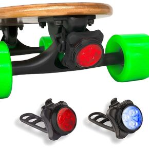 Eggboards Electric Skateboard Lights for Night Riding. LED Skateboard Light Kit. Longboard Lights USB Rechargeable. Skate Board Headlight Front and Back. Ideal Electric Skateboards Accessories