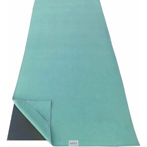 Yoga Towel, Non Slip Hot Yoga Mat Towel with Corner Pockets, Mat-Sized 24"x72", 100% Microfiber Sweat Absorbent, Perfect for Hot Yoga, Bikram, Pilates and Yoga Mats (Grey)