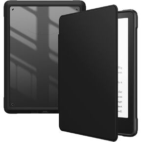 Fintie Hybrid Slim Case for 6.8" Kindle Paperwhite (11th Generation-2021) and Kindle Paperwhite Signature Edition - Shockproof Cover with Transparent Back Shell, Black