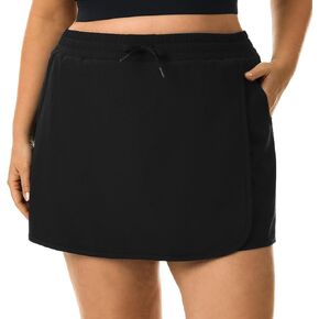HOdo Plus Size Women's Tennis Skirt with Shorts Pockets Athletic Skorts Quick Dry Golf Active Skirts for Workout Sports 1X-5X