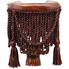 Joy's Billiard Set of 6 Pool Table Leather Pockets Billiard Pool Pockets with Fringe-Honey
