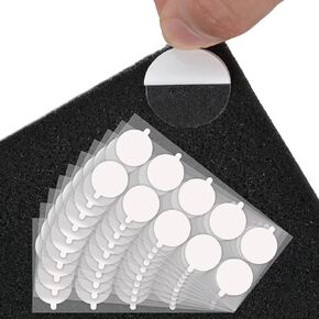 200Pcs Double Sided Tape for Acoustic Foam Panels, Removable Mounting Tape Wall Strong Adhesive Sound proofing Transparent Putty Clear Sticker Heavy Duty 1inch Round