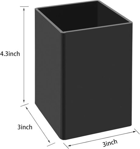 NIUBEE White Acrylic Pen Holder 4 Pack, Desktop Pencil Cup Stationery Organizer for Office Desk Accessory in Kuwait