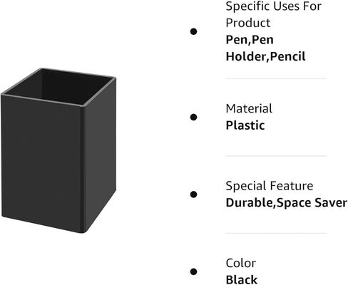 NIUBEE White Acrylic Pen Holder 4 Pack, Desktop Pencil Cup Stationery Organizer for Office Desk Accessory in Kuwait