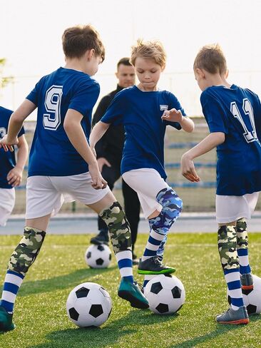 2 Pair Kids Knee Pad Camouflage Anti Slip Padded for Boy Sponge Knee Brace Breathable Flexible Toddler Knee Pads Elastic Knee Support for Boys Sport Volleyball Dance Skating Basketball, 3-7 Years in Saudi Arabia