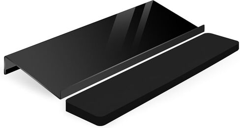 حامل لوحة مفاتيح الكمبيوتر ومسند المعصم، حامل لوحة المفاتيح المريح من Raipeu مع وسادة المعصم، حامل لوحة المفاتيح المائل من الأكريليك لسطح المكتب يناسب جميع أحجام لوحة المفاتيح (أسود) in Kuwait