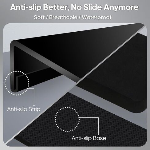 حامل لوحة مفاتيح الكمبيوتر ومسند المعصم، حامل لوحة المفاتيح المريح من Raipeu مع وسادة المعصم، حامل لوحة المفاتيح المائل من الأكريليك لسطح المكتب يناسب جميع أحجام لوحة المفاتيح (أسود) in Kuwait