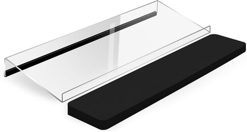 حامل لوحة مفاتيح الكمبيوتر ومسند المعصم، حامل لوحة مفاتيح مريح من Raipeu مع وسادة معصم، حامل لوحة مفاتيح مائل من الأكريليك لسطح المكتب يناسب جميع أحجام لوحة المفاتيح (أكريليك) in Kuwait