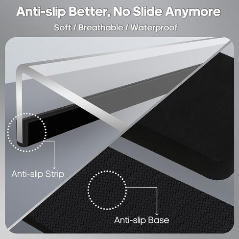 حامل لوحة مفاتيح الكمبيوتر ومسند المعصم، حامل لوحة مفاتيح مريح من Raipeu مع وسادة معصم، حامل لوحة مفاتيح مائل من الأكريليك لسطح المكتب يناسب جميع أحجام لوحة المفاتيح (أكريليك) in Kuwait