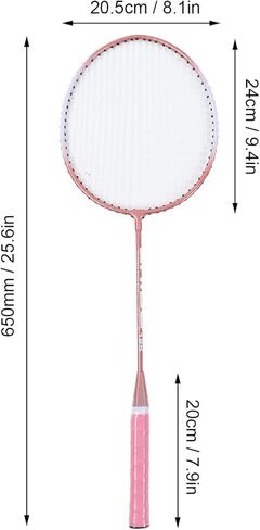 Badminton Racquet, T - Shaped Frame Anti Slip Professional Separate Badminton Rackets for Beginners Student Training Pink in Saudi Arabia
