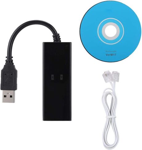 مودم بيانات الفاكس الصوتي للاتصال الخارجي USB 56K مودم بيانات الفاكس الصوتي للاتصال الخارجي مناسب لـ Win7 وWin8 وWin10 وXP in Kuwait